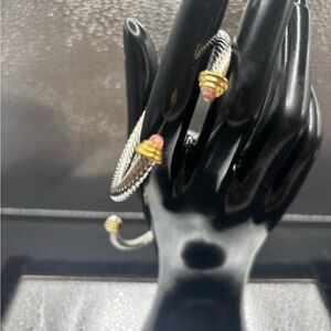 Set of bangles opal and pink stone set 98.00